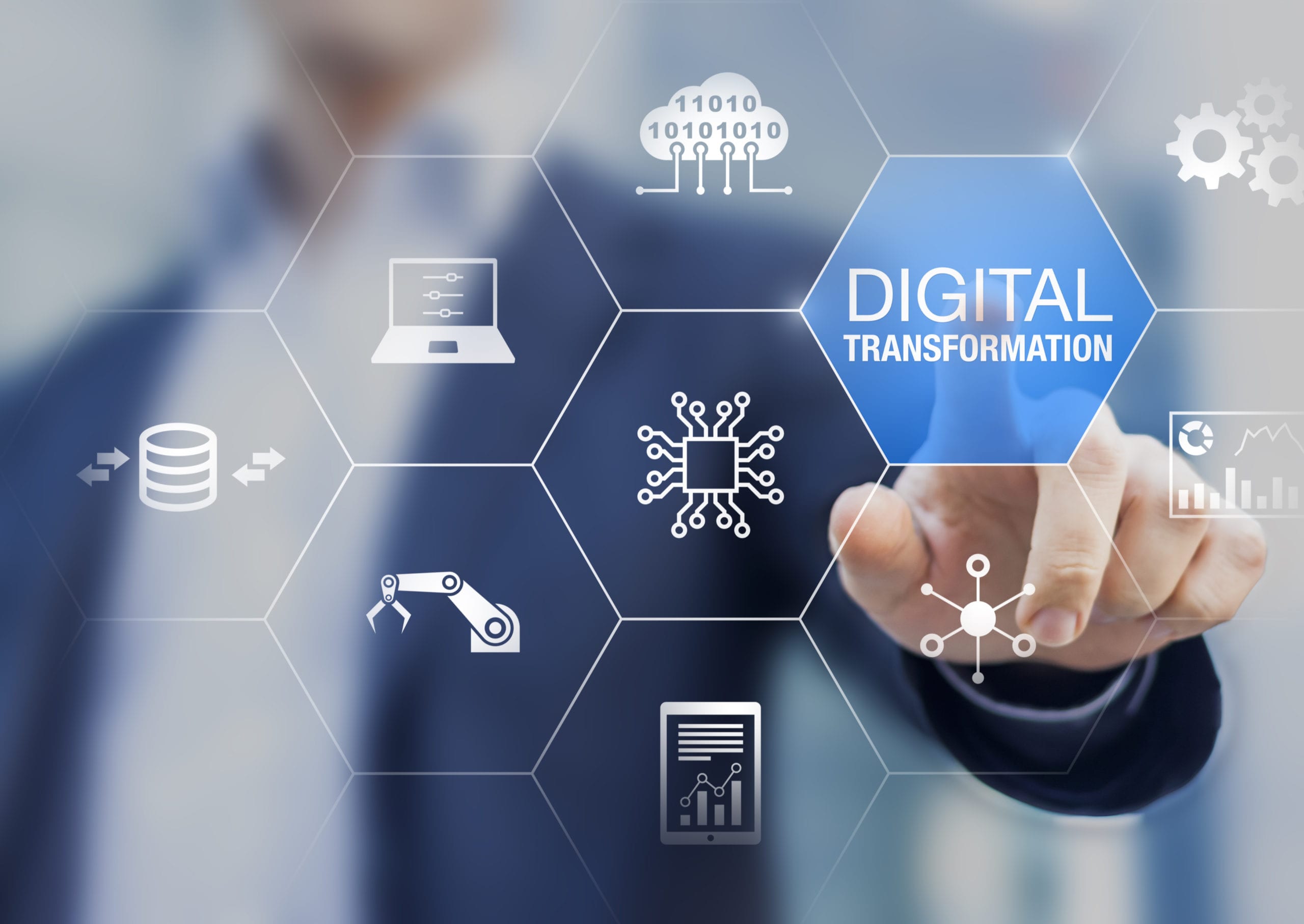 Digital transformation technology strategy, digitisation and digitalisation of business processes and data, optimise and automate operations, customer service management, internet and cloud computing